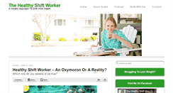 Desktop Screenshot of healthyshiftworker.com